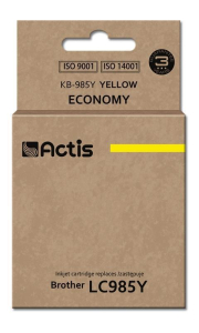 Tusz ACTIS KB-985Y (zamiennik Brother LC985Y; Standard; 19 5 ml; żółty)