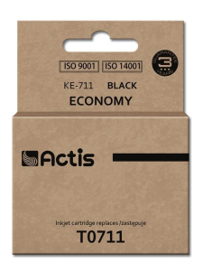 Tusz ACTIS KE-711 (zamiennik Epson T0711  T0891  T1001; Standard; 15 ml; czarny)