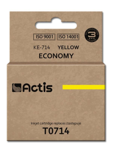Tusz ACTIS KE-714 (zamiennik Epson T0714  T0894  T1004; Standard; 13.5 ml; żółty)