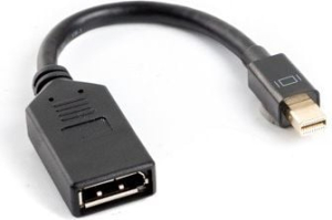 Adapter Lanberg AD-0003-BK (Mini DisplayPort M - DisplayPort F; 0 10m; kolor czarny)