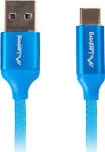 Lanberg Premium USB-C 1.0m niebieski