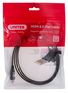 Unitek Kabel High Speed HDMI 2.0 4K płaski 1.5m