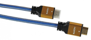 Kabel IBOX HD04 ULTRAHD 4K 1 5M V2.0 ITVFHD04 (HDMI M - HDMI M; 1 5m; kolor niebieski)