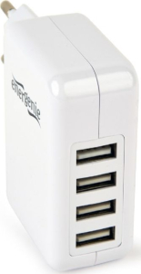 Ładowarka sieciowa USB Gembird 4 porty USB 3.1 (biała)