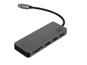 GREEN CELL HUB USB-C ADAPTER GC CONNECT 7W1 (3XUSB 3.1  HDMI 4K 60HZ  USB-C PD 85W  MICROSD/SD)