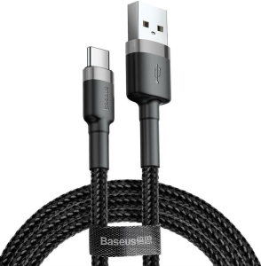 BASEUS CABLE USB DO USB-C CAFULE 3A 0.5M  SZARY