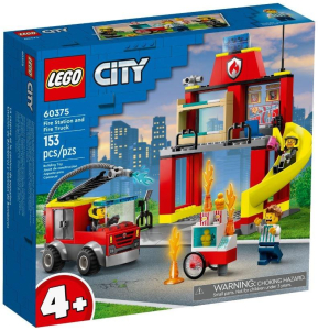 LEGO City 60375 Remiza strażacka i wóz strażacki