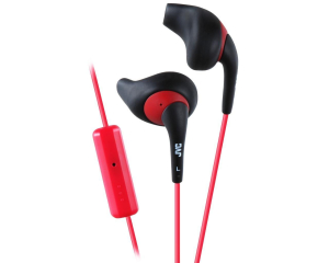 Słuchawki JVC HAE-NR15BRE (douszne  sportowe  ze sterowaniem i mikrofonem  red/black)