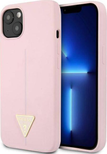 Guess Silicone Triangle Logo do iPhone 13 mini (liliowy)