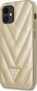 Guess V Quilted do iPhone 12 mini (złoty)