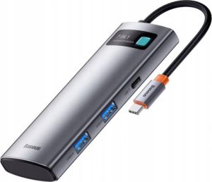 Replikator - Baseus Hub 7w1 USB-C na 2x USB 3.0 + HDMI + 2x USB-C +microSD/SD
