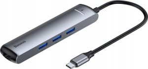 Replikator - Baseus Hub 6w1 USB-C na 3x USB 3.0 + HDMI + USB-C PD 4K HD