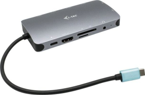 Replikator - i-tec USB-C Metal Nano Docking Station HDMI VGA LAN Audio Czytnik kart Power Delivery 100 W - Stacja dokująca