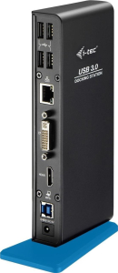 Replikator - i-tec USB 3.0 Dual Docking Station 1x HDMI 1x DVI LAN Audio 6x USB (1x port szybkiego ładowania BC 1.2) - Stacja dokująca