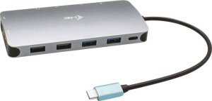 Replikator - i-tec USB-C Metal Nano Docking Station 3x Display 2x DP 1x HDMI LAN Audio Power Delivery 100 W - Stacja dokująca