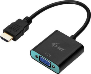 i-tec HDMI do VGA Adapter kablowy, FULL HD 1920x1080/60 Hz, 15 cm kabel, pozłacana końcówka HDMI