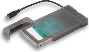 i-tec MySafe USB-C 3.1 Gen. 2 Easy zewnętrzna obudowa na dysk 2,5'' 9,5mm SATA I/II/III HDD SSD czarny, transfer do 10 Gbps