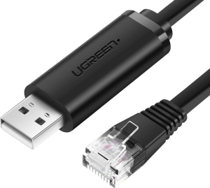 UGREEN CM204 USB - RJ45 1.5m (czarny)