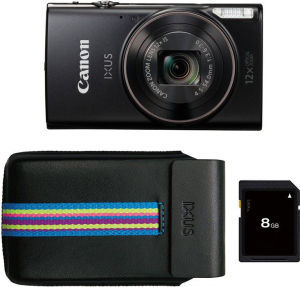 Aparat cyfrowy Canon IXUS 285 czarny "Essential Kit" (1076C011AA)
