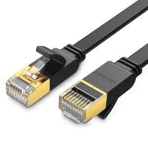 UGREEN NW106 Ethernet RJ45, Cat.7, STP, płaski, 8m (czarny)