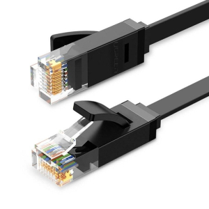 UGREEN Ethernet RJ45, Cat.6, UTP, 8m, płaski (czarny)