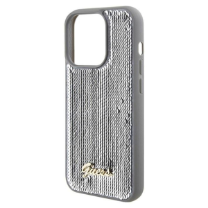 Guess Sequin Script Metal iPhone 15 Pro Max (srebrny)