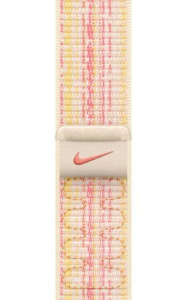 Apple Watch Pasek 45mm Starlight/Pink Nike Sport Loop