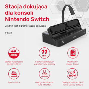 Unitek Stacja dokująca do Nintendo Switch 100W 4K