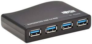 Eaton Tripp Lite 4-Port USB-A Mini Hub - USB 3.2 Gen 1, International Plug Adapters