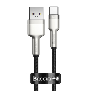 Baseus Cafule USB do USB-C, 66W, 0.25m (czarny)