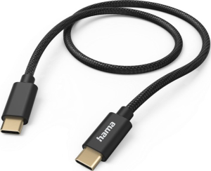 Hama Fabric USB-C- USB-C, nylonowy, 1.5m, czarny
