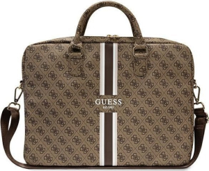 Guess 4G Printed Stripes Computer Bag 16'' (Brązowy)