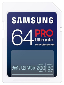 Samsung PRO Ultimate SDXC 64GB UHS-I U3 [Zapis 130MB/s Odczyt 200MB/s]