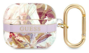 Guess Flower Strap - Etui Airpods 3 (Purple)