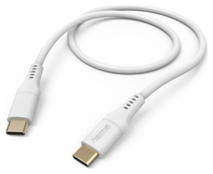 Hama Flexible, USB-C - USB-C, 1,5m biały