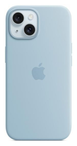 Apple iPhone 15 Silicone Case with MagSafe light blue