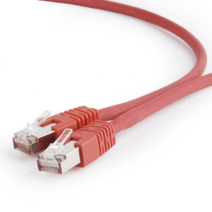 Kabel sieciowy GEMBIRD PP6A-LSZHCU-R-0.5M (RJ45 - RJ45 ; 0 50m; S/FTP; kat. 6a; kolor czerwony)