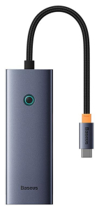 Replikator - Baseus UltraJoy Series 5-Port USB-C do HDMI4K@30Hz + 3xUSB 3.0 + PD (szary)