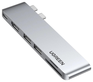 Replikator - Ugreen 6w1 CM380 USB-C dla MacBook Air / Pro szary