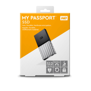 Dysk zewnętrzny WD My Passport GB SSD 512GB srebrny (WDBK3E5120PSL-WESN)