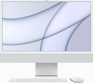 24-inch iMac with Retina 4.5K display: Apple M1 chip with 8‑core CPU and 8‑core GPU, 8GB/256GB - Silver