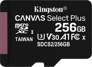 Karta pamięci Kingston Canvas Select Plus SDCS2/256GBSP (256GB; Class 10  Class A1; Karta pamięci)
