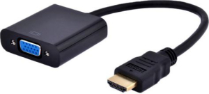 Adapter GEMBIRD A-HDMI-VGA-03 (HDMI M - D-Sub (VGA) F; 0 15m; kolor czarny)