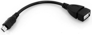Adapter SAVIO cl-58 (USB F - Mini USB M; 0 20m; kolor czarny)