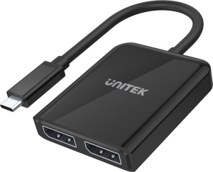 UNITEK ADAPTER USB-C 2X PORT DP 1.4 8K 60HZ  V1407
