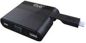 Stacja dokująca Club3D CSV-1532 (USB Type C to VGA + USB 3.0 + USB Type C Charging Mini Dock)