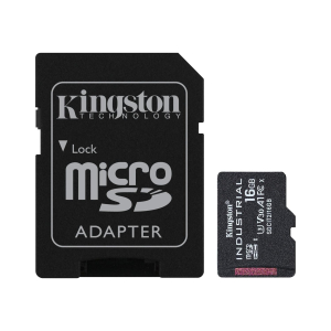 Kingston Industrial microSDHC 16GB Class 10 A1 pSLC + SD Adapter