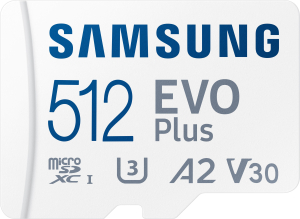 Samsung EVO PLUS microSDXC 512GB UHS-I U3 [Zapis 90MB/s Odczyt 130MB/s]