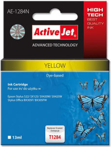 Tusz Activejet AE-1284N (zamiennik Epson T1284; Supreme; 13 ml; żółty)