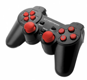 Gamepad Esperanza EGG106R (PC  PS2  PS3; kolor czarny  kolor czerwony)
